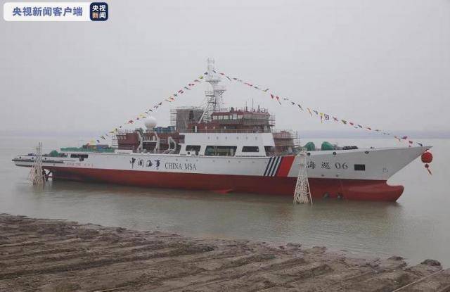 台湾海峡首艘大型海事巡航救助船顺利下水