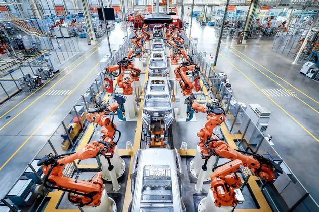 蔚来工厂整体自动化率达到97.5%。来源：被访者