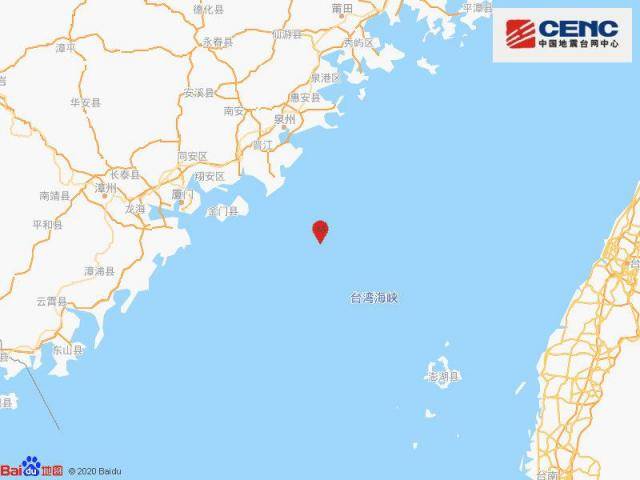 福建泉州市晋江市海域发生3.2级地震 震源深度19千米