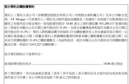 顺丰计划收购嘉里物流51.8%的股权 后者大涨9.17%