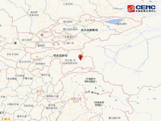 塔吉克斯坦发生6.1级地震 震源深度100千米