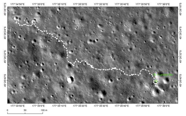 嫦娥四号巡视路径图