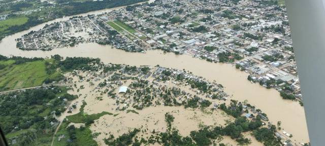 △阿雷克州遭遇洪灾（图片来源：巴西环球传媒集团）