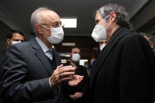 △格罗西会见伊朗副总统兼原子能组织主席萨利希（图片来自伊朗媒体）