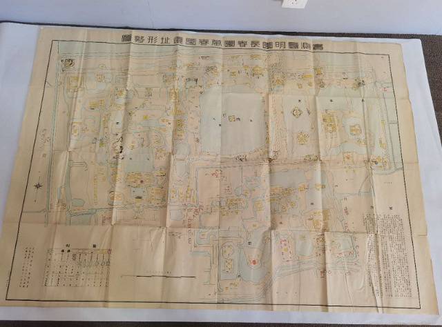 市民捐赠1933年版圆明园遗址实测图，将存入圆明园数字档案馆