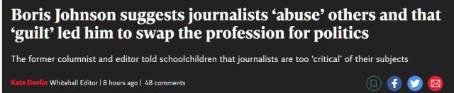 放弃记者职业从政是因为“内疚”？ 英国首相鲍里斯的这番回答，网友不买账了