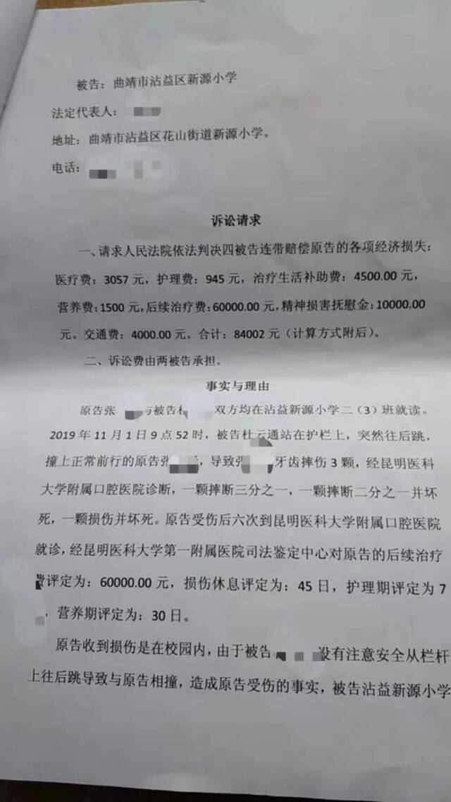 小学生被同学起诉索赔8.4万元，摊上啥事了？