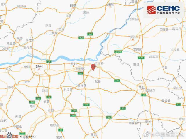 河南开封市兰考县发生2.9级地震 震源深度6千米