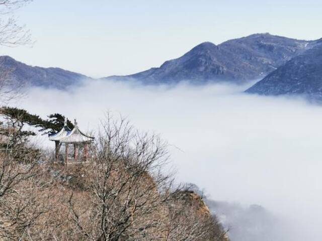 壮观！北京门头沟妙峰山现云海景观