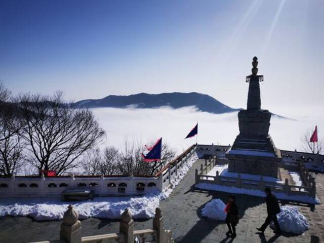 壮观！北京门头沟妙峰山现云海景观