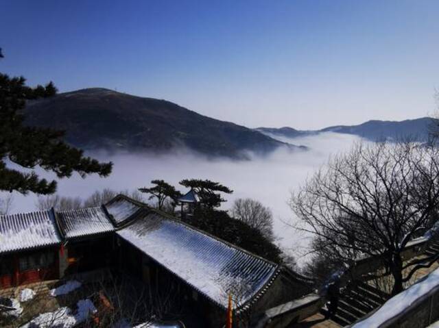 壮观！北京门头沟妙峰山现云海景观