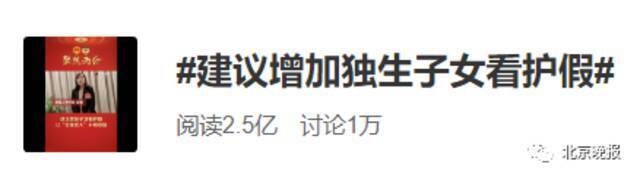 “独生子女父母患病，单位应给假期！”这些关于独生子女的建议冲上热搜