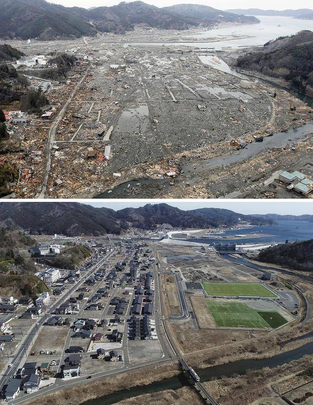 东日本大地震10周年：灾区的今昔对比变化惊人