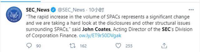 SPAC热潮被泼冷水 美国证交会警告：谨慎投资名人代言的SPAC