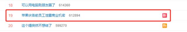 #苹果状告前员工泄露商业机密#上热搜 网友:是泄露材料不环保吗？