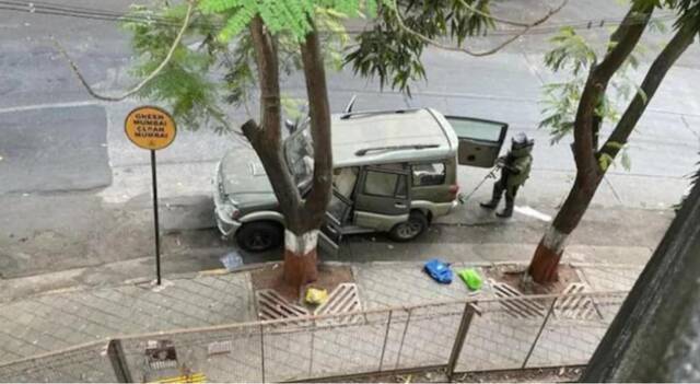 安巴尼住所处出现炸弹汽车图自印媒