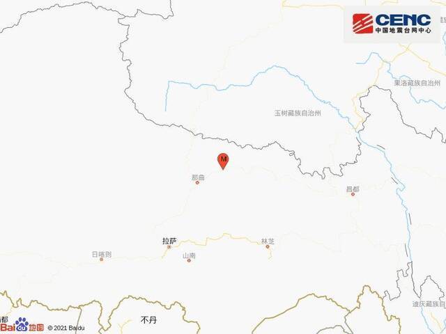西藏那曲市比如县发生3.2级地震 震源深度10千米