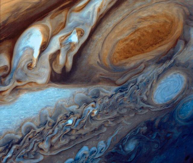 木星大红斑的风暴漩涡被系列反气旋所撼动但没有被摧毁