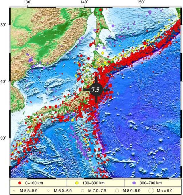 日本本州东岸近海海域发生7.5级地震 自然资源部：不会对我国沿岸造成影响