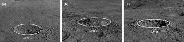 图5“玉兔二号”月球车巡视区域的新鲜撞击坑