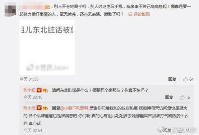 陈小纭回怼网友