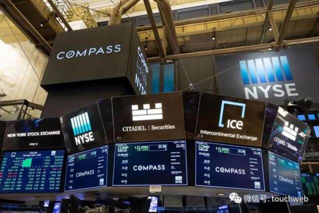 房产经纪公司Compass上市：市值80亿美元 软银是股东