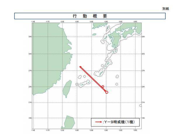 日本宣称发现中国运9巡逻机今日在东海和太平洋水域上空飞行