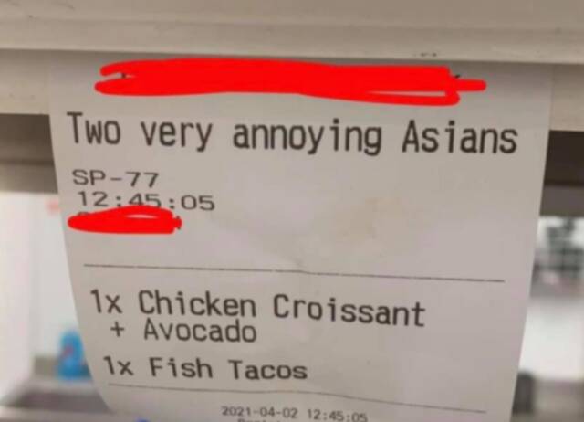澳大利亚一餐厅员工将顾客标为“两个非常讨厌的亚洲人”，经理点赞引批评