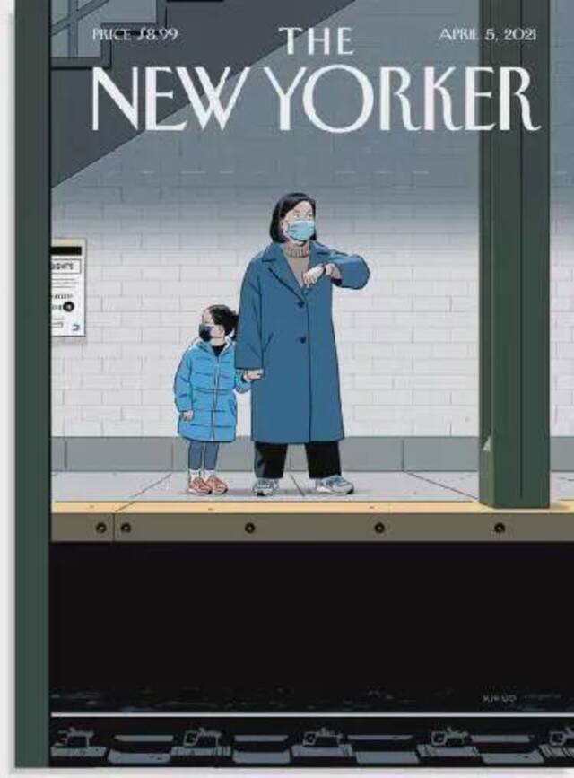 ·《纽约客》最新一期封面，《Delayed晚点》。