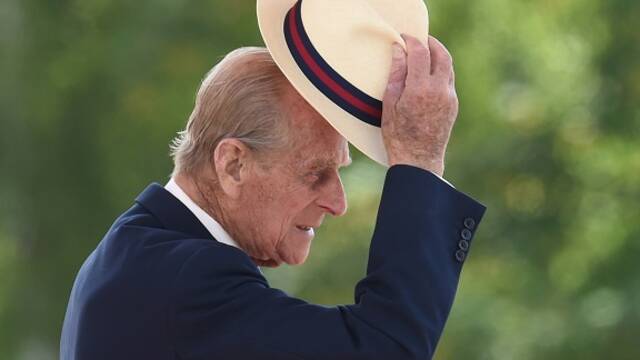 资料图片：菲利普亲王2014年出席英军授勋仪式。(欧洲新闻图片社)