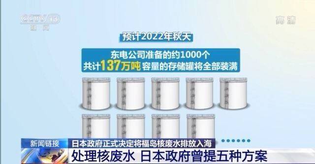 五种方案最终选了排入大海 日本如此处理核废水因成本最低