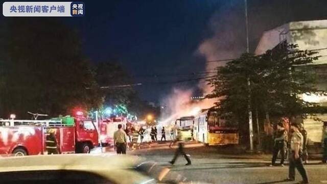 缅甸警方确认12日仰光五辆公交车起火系人为纵火
