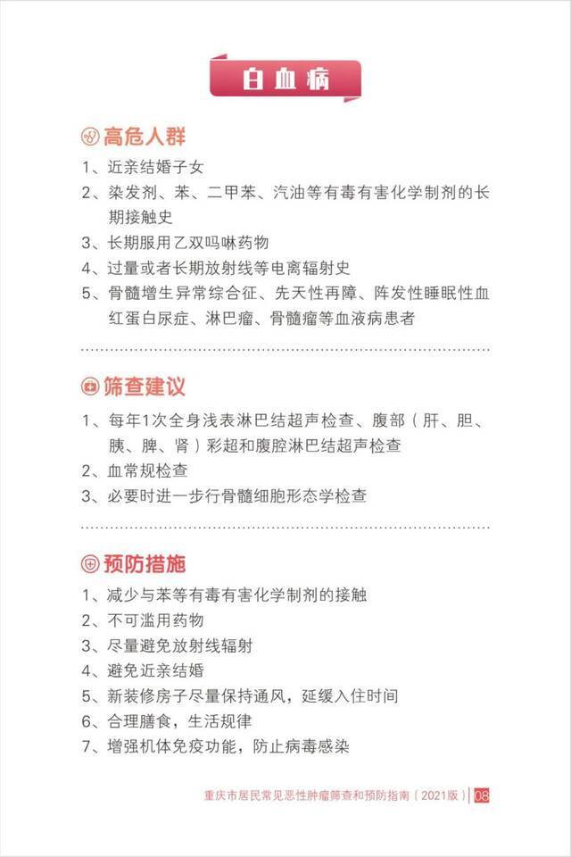 常见的癌症和恶性肿瘤有哪些？要怎样预防？