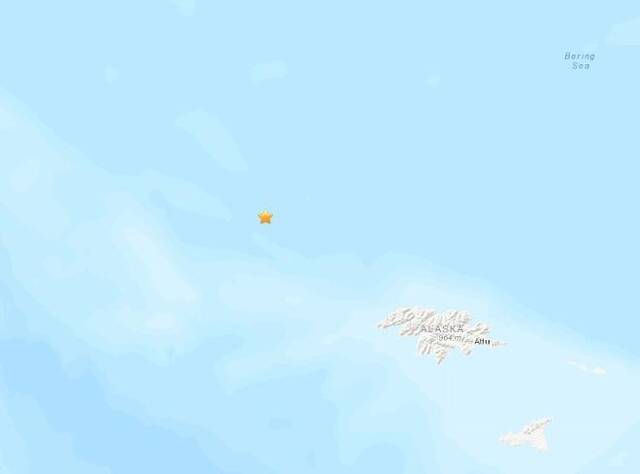 美阿拉斯加州附近海域发生5.4级地震 震源深度32千米