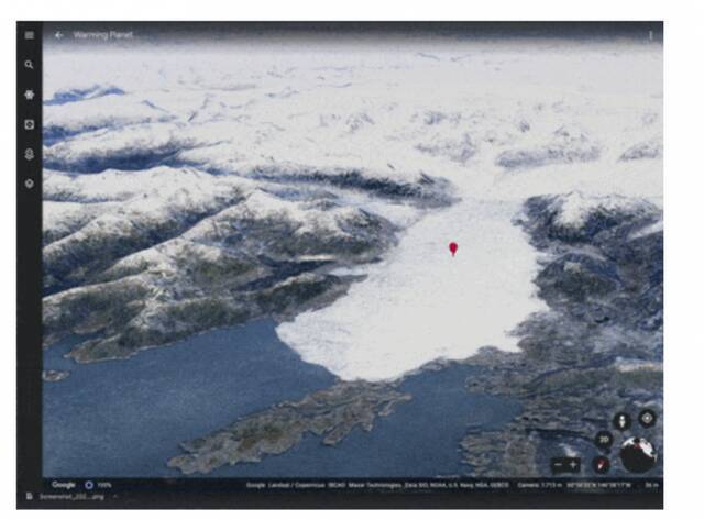 谷歌地球推出3D时间推移功能 显示了气候变化对地球造成的破坏性