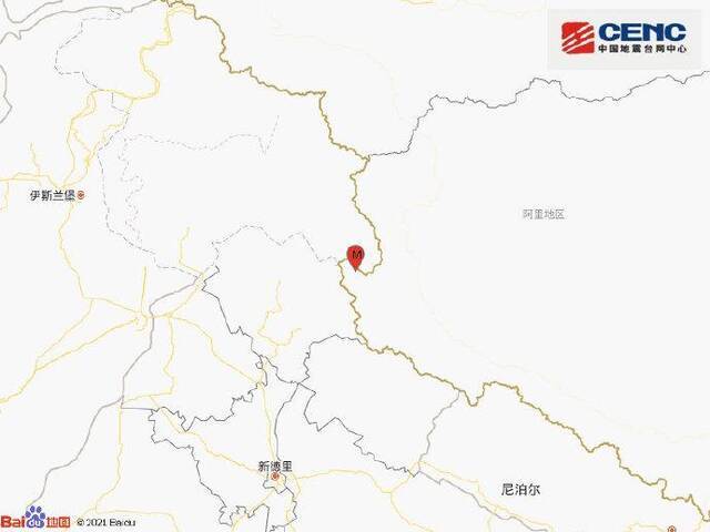 西藏阿里地区札达县发生3.1级地震，震源深度10千米