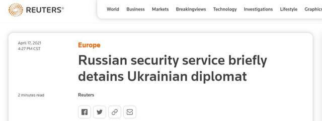 乌克兰外交部：驻圣彼得堡领事已被释放