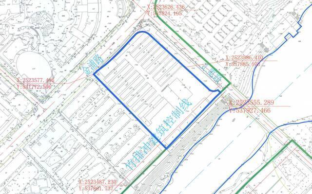 ▲此次重新出让的金浦汇歌路口地块蓝线图。来源南宁市自然资源局