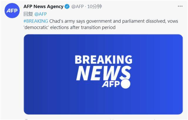 外媒：乍得军方称政府和议会已经解散