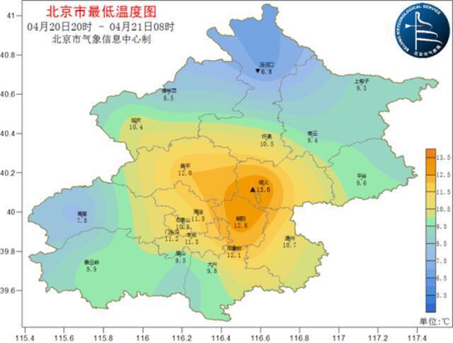 北京下雨将持续到明天上午，最高温再降3度