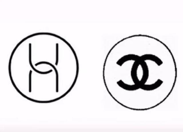 华为申请的logo（左）和香奈儿的logo（右）