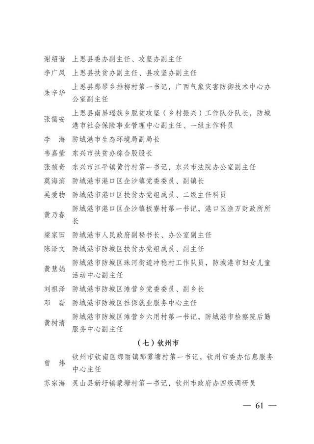 重磅！全区脱贫攻坚总结表彰候选对象正在公示