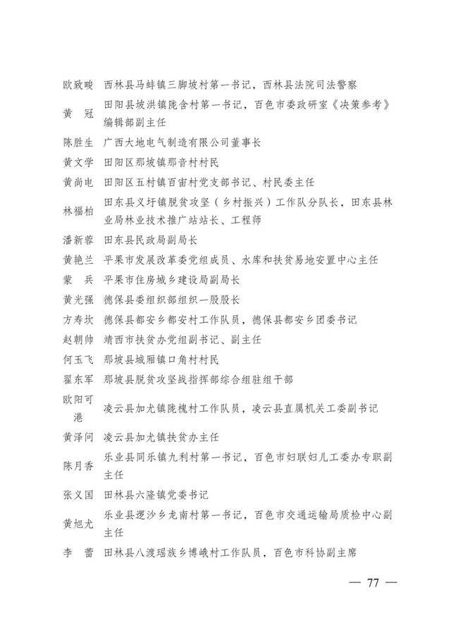 重磅！全区脱贫攻坚总结表彰候选对象正在公示