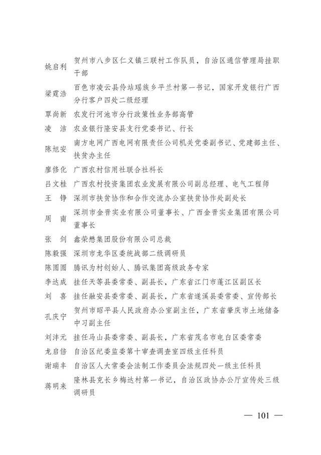 重磅！全区脱贫攻坚总结表彰候选对象正在公示