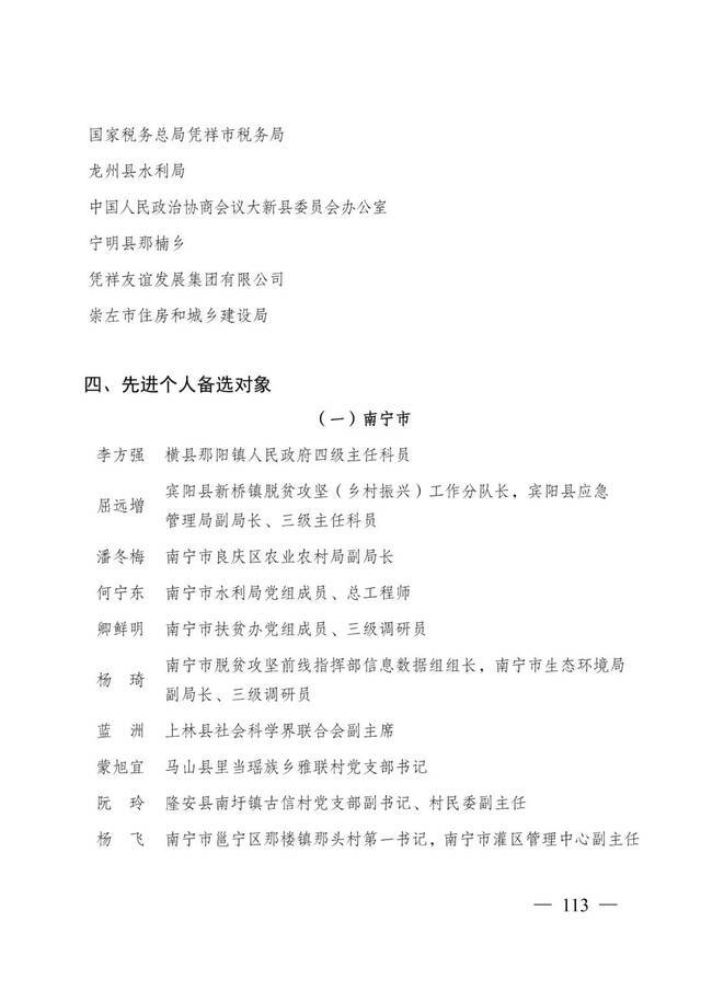 重磅！全区脱贫攻坚总结表彰候选对象正在公示