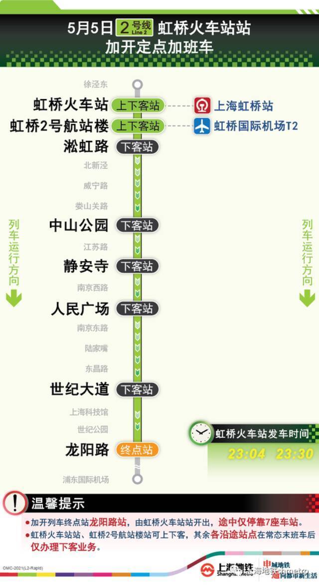 “五一”期间：上海地铁6条线延运、3条线定点加开，8号线抢修缩时运营