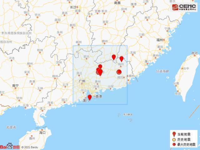 广东河源市源城区发生2.8级地震