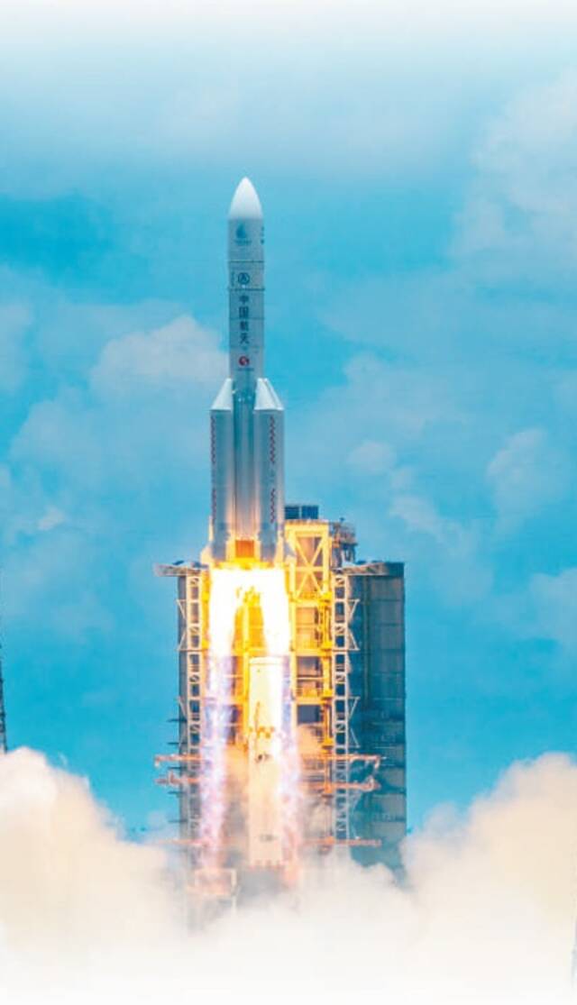 2020年7月23日12时41分，我国首次火星探测任务“天问一号”探测器成功发射。新华社记者胡喆摄