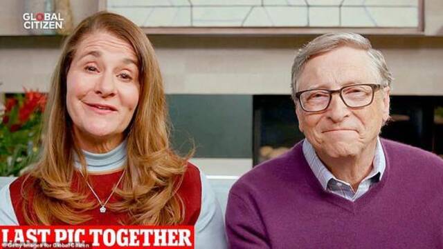 ↑比尔·盖茨和梅琳达·盖茨最后一次共同公开露面图据《每日邮报》