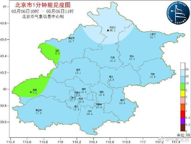 11时大风沙尘天气已经影响到北京西部山区